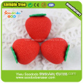 colorful strawberry shaped erasers mini size